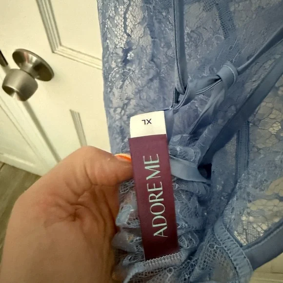 Adore Me Light Blue Lace Chemise NWOT - Picture 3 of 3